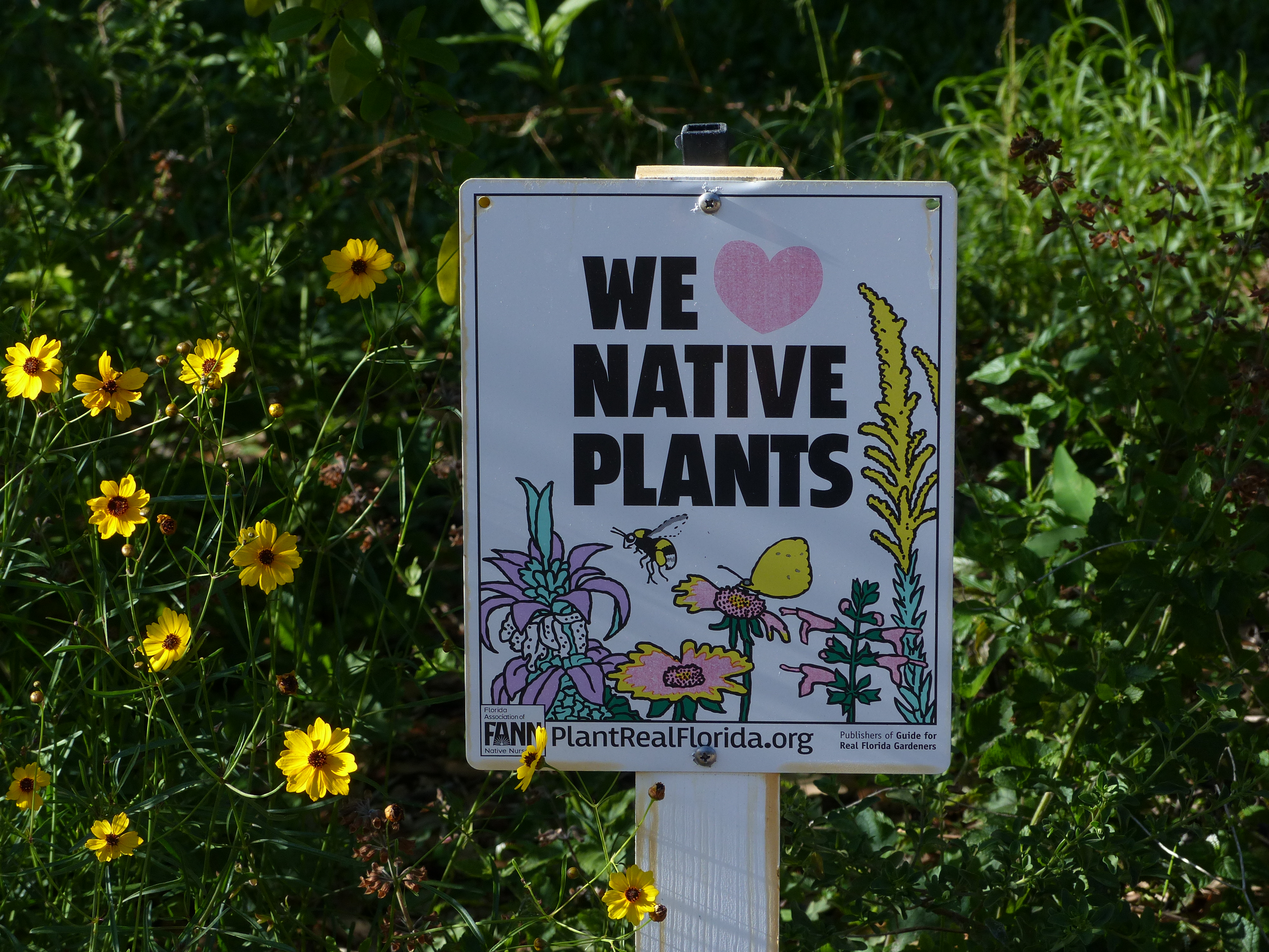 we love native plants sign